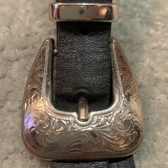 Pair of Black Western Belts - Faux Leather - Picture 4 of 10